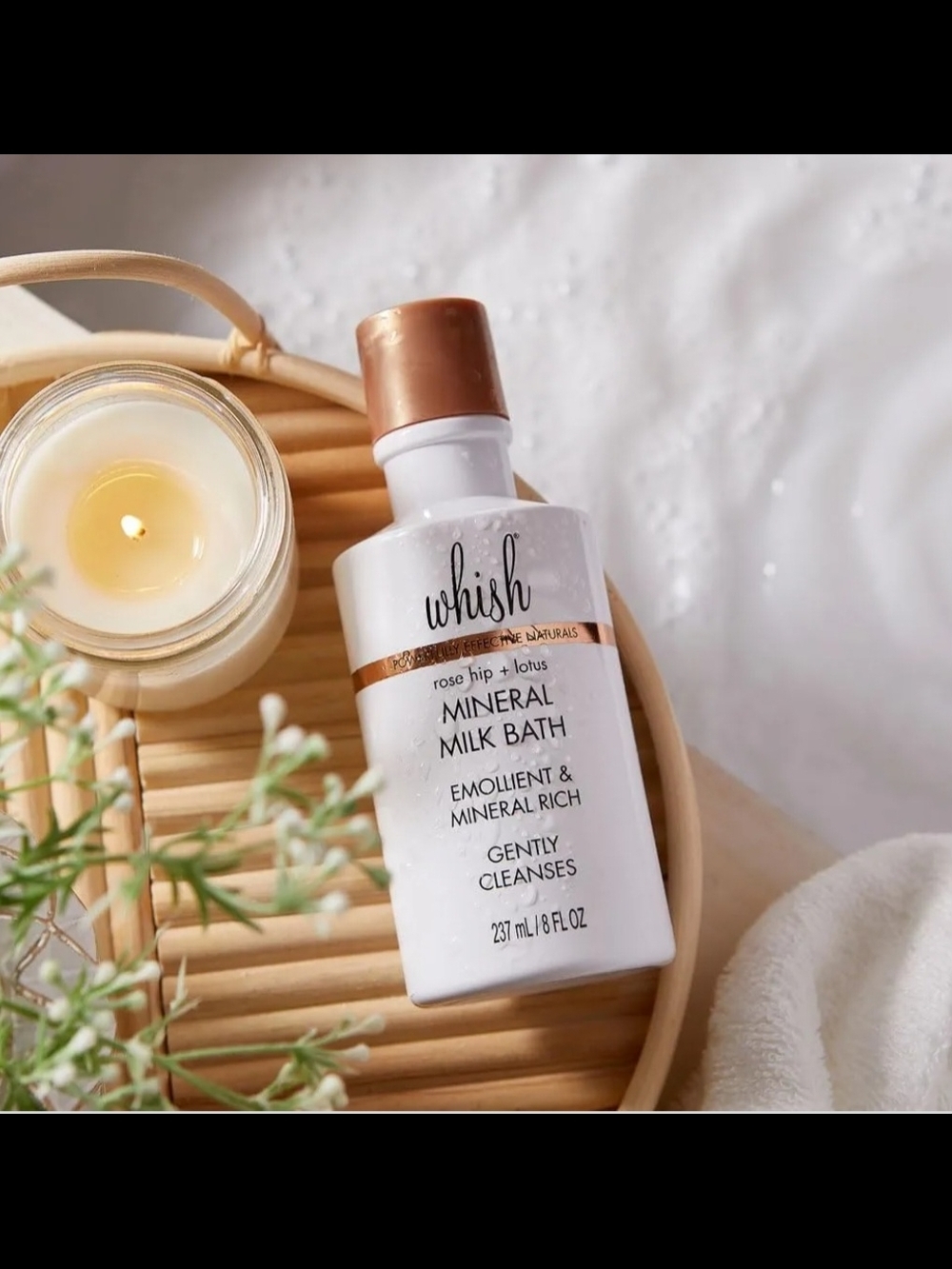 whish Mineral Milk Bath — White with Rose Hip + Lotus